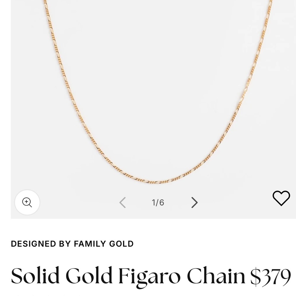 Local Eclectic Solid Gold Figaro Chain Necklace - image 1